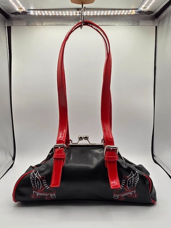 Sourpuss Handbags - Sourpuss Retro Design Roller Derby Winged Flying Skate Handbag